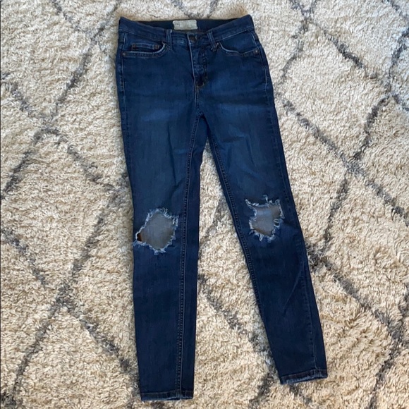 Free People Busted Knee Skinny Jeans - Picture 3 of 5